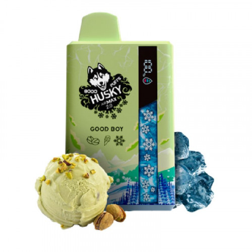 Электронная сигарета Хаски Аир Макс 2.0 8000 Фисташковое мороженое (Husky Airmax 2.0 8000 Good boy)
